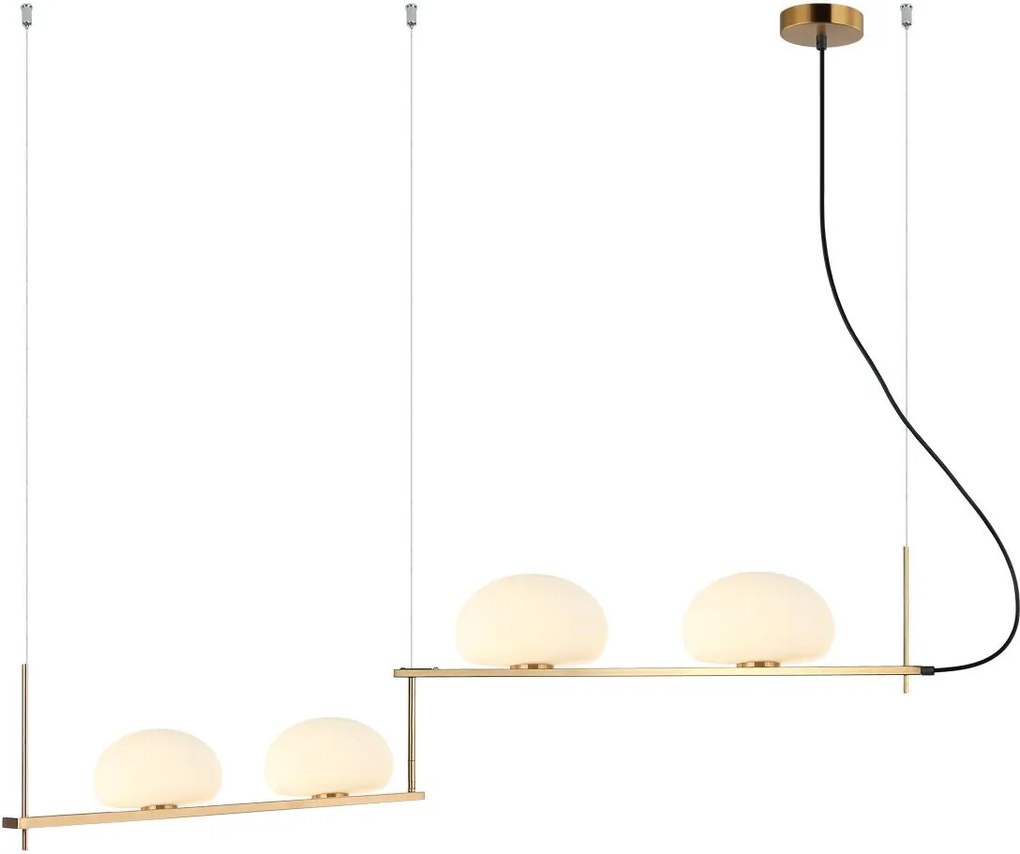 Italux modern függeszték kernio sárgaréz opál itxpnd-357784-bro+w