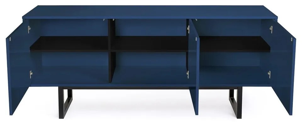 Camden Herringbone Print sötétkék komód, 175 x 175 cm - Woodman