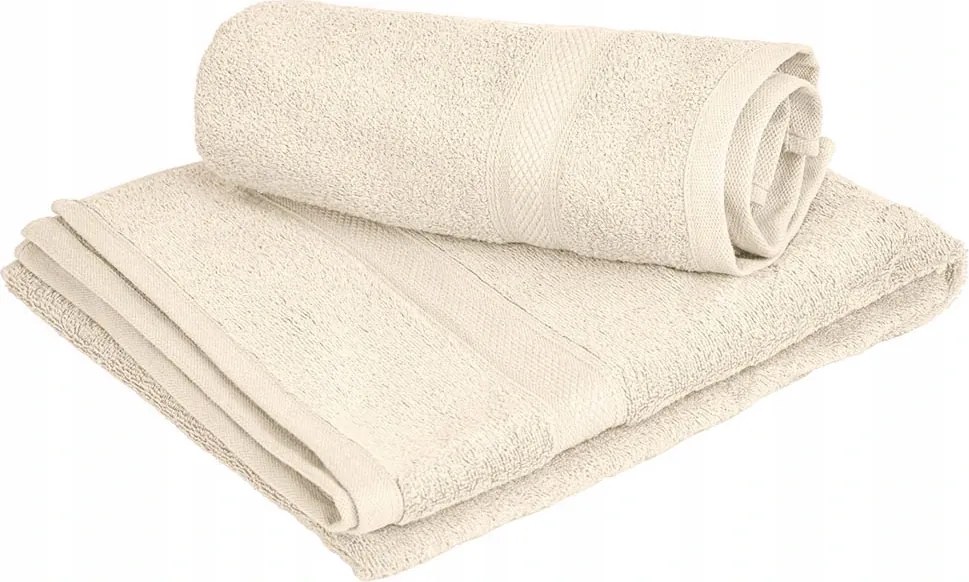 Textil törölköző Clarysse Elegance 60x110 cm krémszínű, 100% pamut