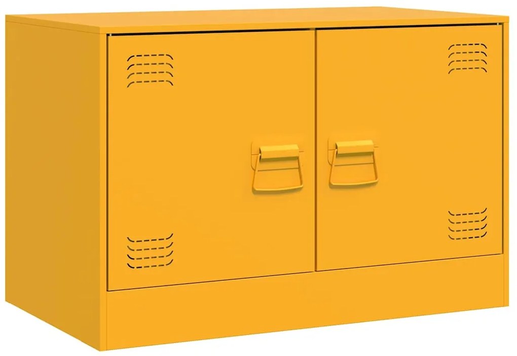 mustársárga acél TV-szekrény 67 x 39 x 44 cm
