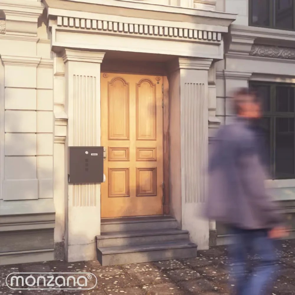 POST postaláda újságtartóval, 30,5x10x33,5cm, antracit Monzana