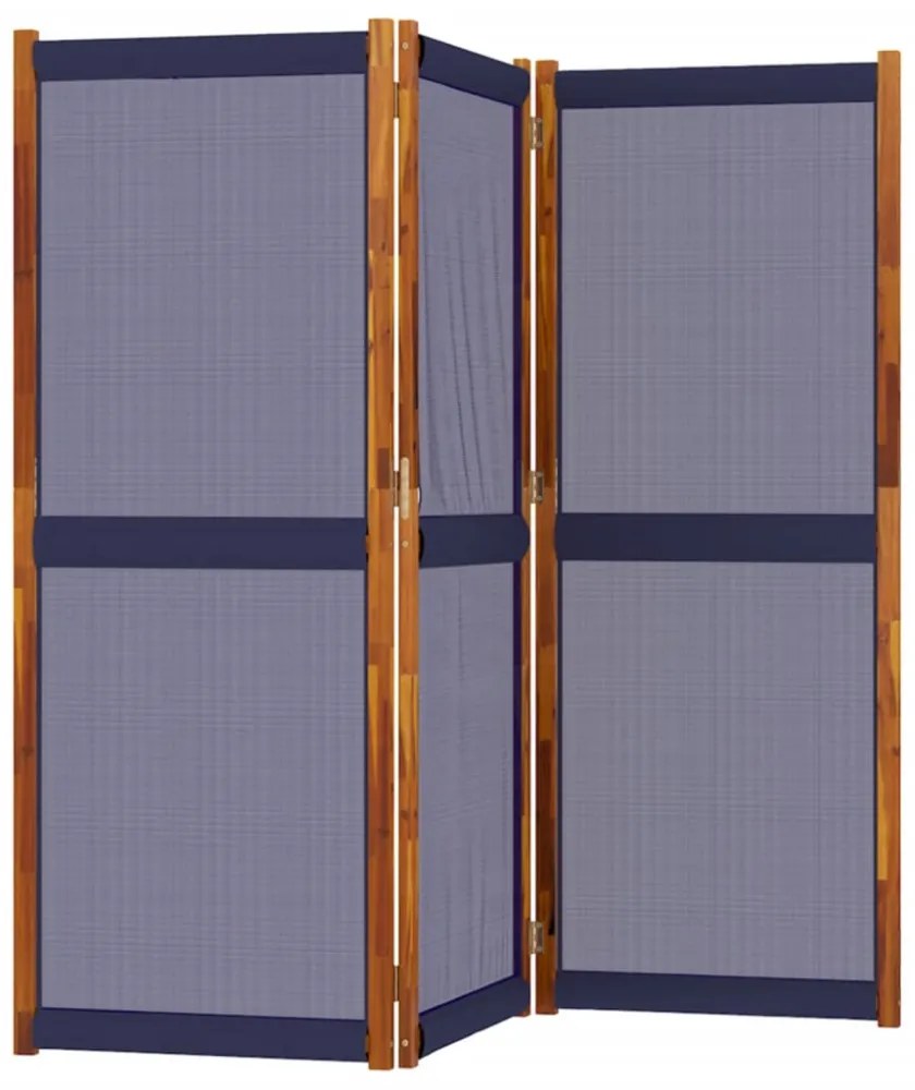 sötétkék 3 paneles térelválasztó 210 x 180 cm