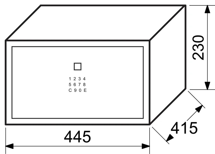 Richter RS.23.LUX.FIN Széf elektronikusujjlenyomat-záras zárral