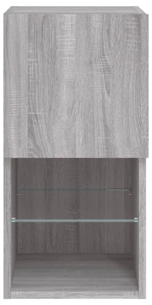 szürke sonoma TV-szekrény LED-lámpákkal 30,5 x 30 x 60 cm