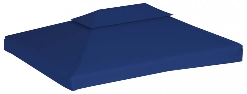 kék kétszintes pavilon tetőponyva 310 g/m² 4 x 3 m
