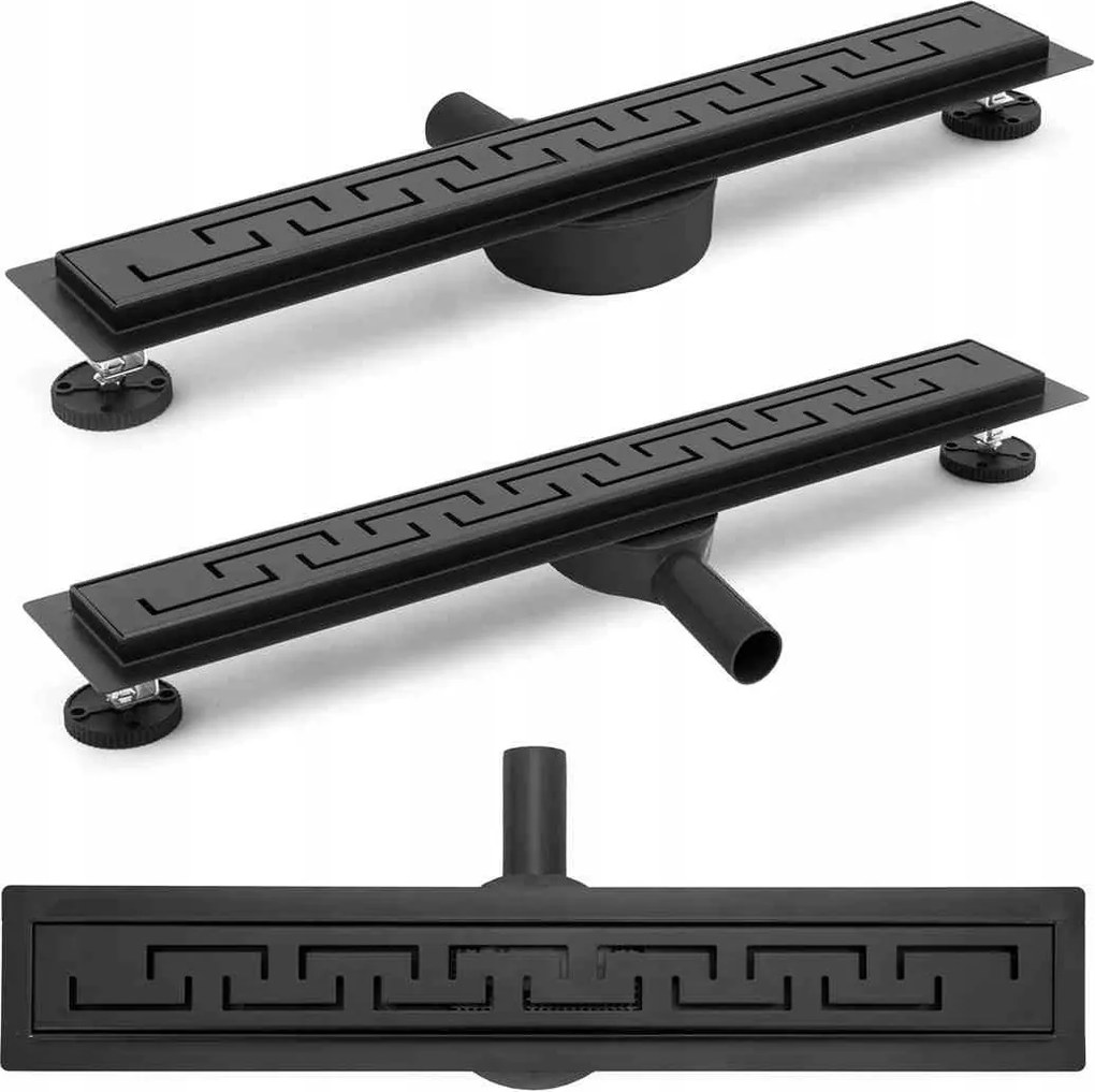 Lineáris Lefolyó Greek Pro Black Matt 80 Fekete Rea