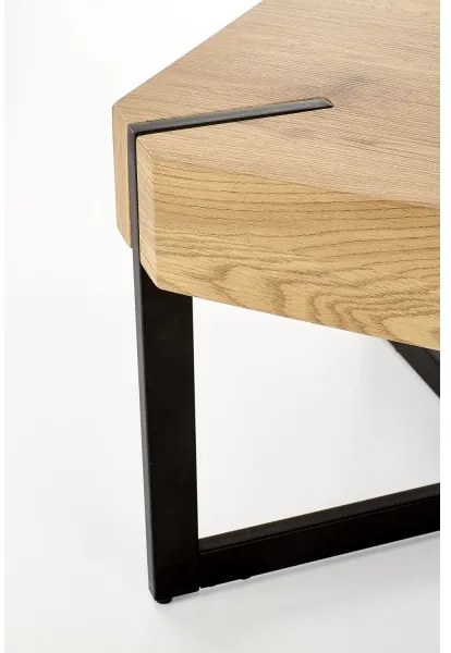 Dohányzóasztal LAVIDA 43x110 cm arany tölgy/fekete