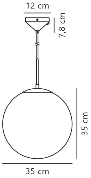 Nordlux - Csillár zsinóron GRANT 1xE27/25W/230V átm. 35 cm