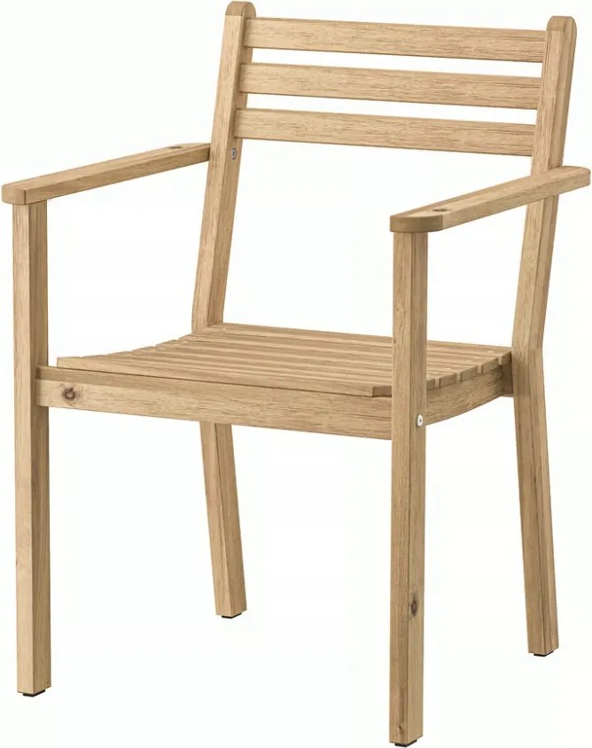 Ikea Askholmen Szék karfával, kültéri, akác
