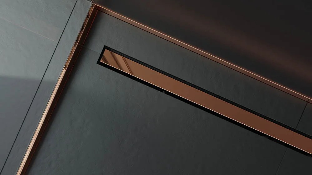 ambro D'oro lineáris lefolyó RÉZ FÉNYES borítással 700mm