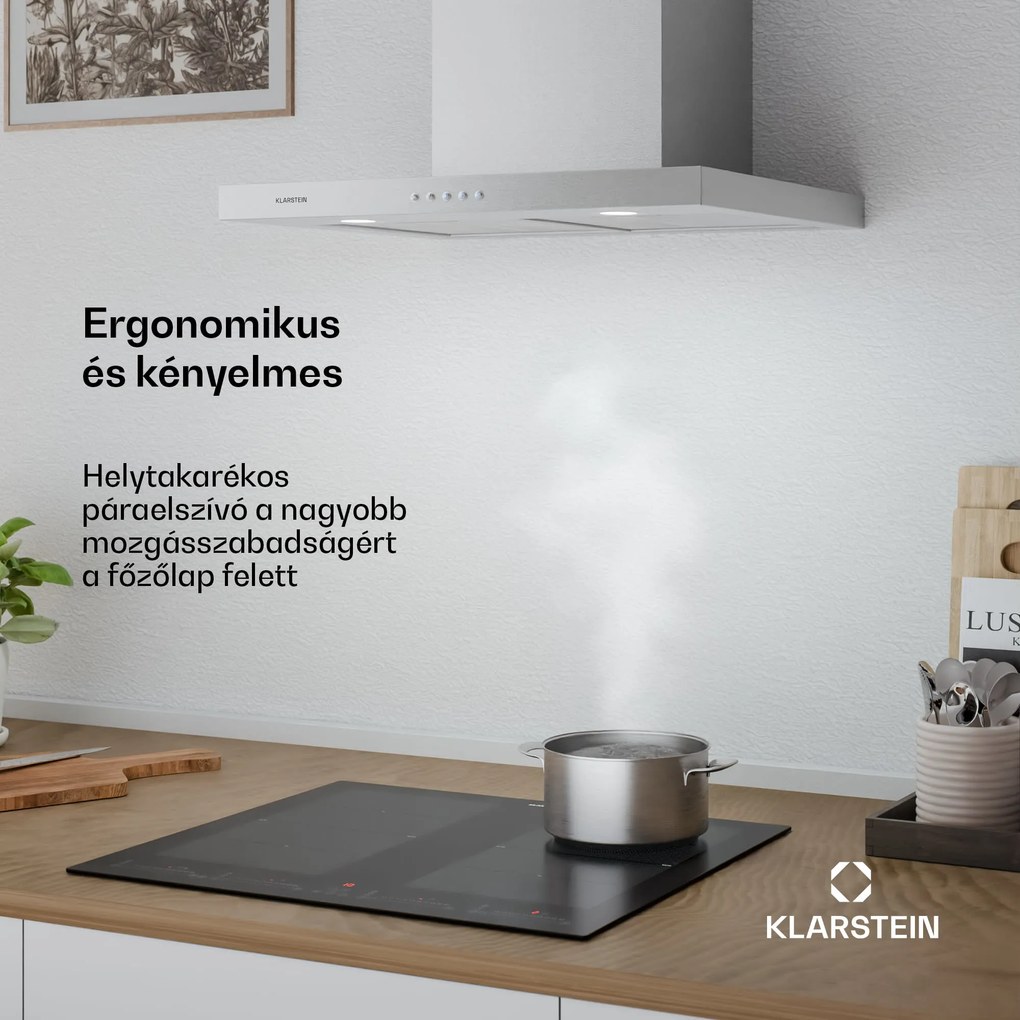 Klarstein Limelight 60, páraelszívó, 60 cm, fali páraelszívó, 600 m³/ó