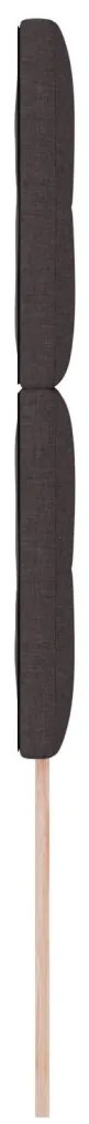 Fejtámla Gombos Tűzött Sötétbarna 100 cm Textil