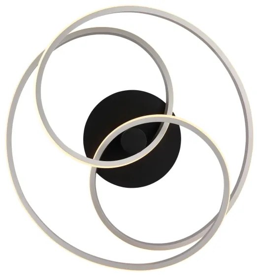 Globo 67183-40N - LED Felületre szerelhető csillár GLYXAR LED/40W/230V króm/fekete