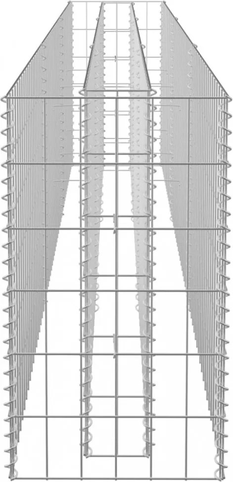 horganyzott acél gabion magaságyás 270 x 30 x 60 cm