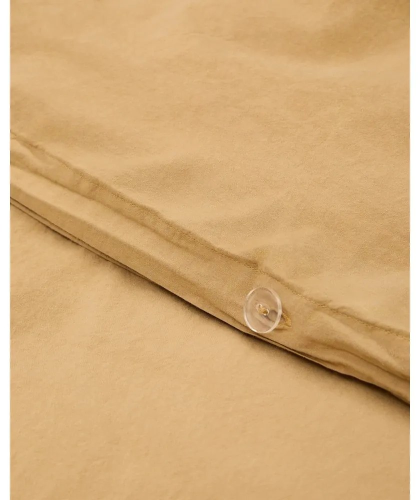 Mustársárga kétszemélyes hosszabbított pamut-perkál ágyneműhuzat 260x240 cm Sifinia – Kave Home