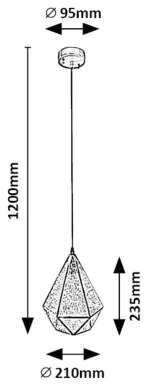 Rabalux 72245 - Csillár zsinóron NORAH 1xE14/40W/230V arany