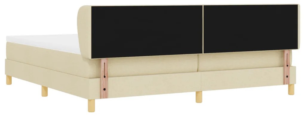 Boxspring Ágy Matracra - Krém - 200x200 cm - Szövet