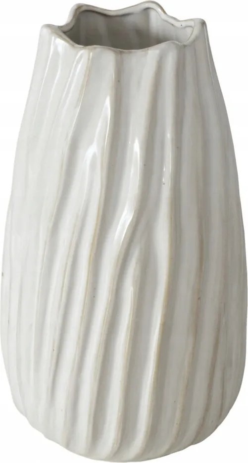 Kerámia Váza Fehér Dekoratív Elegáns Vízálló Nanny 25,5 CM