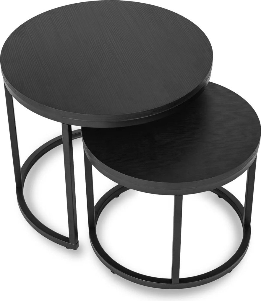 Dohányzóasztal szett fekete színben MANU