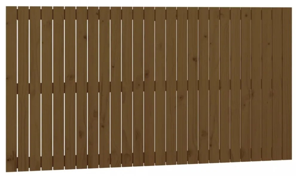 mézbarna tömör fenyőfa fali fejtámla 166x3x90 cm