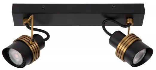 Lucide 34944/02/30 - Spotlámpa TUNDRAN 2xGU10/5W/230V fekete