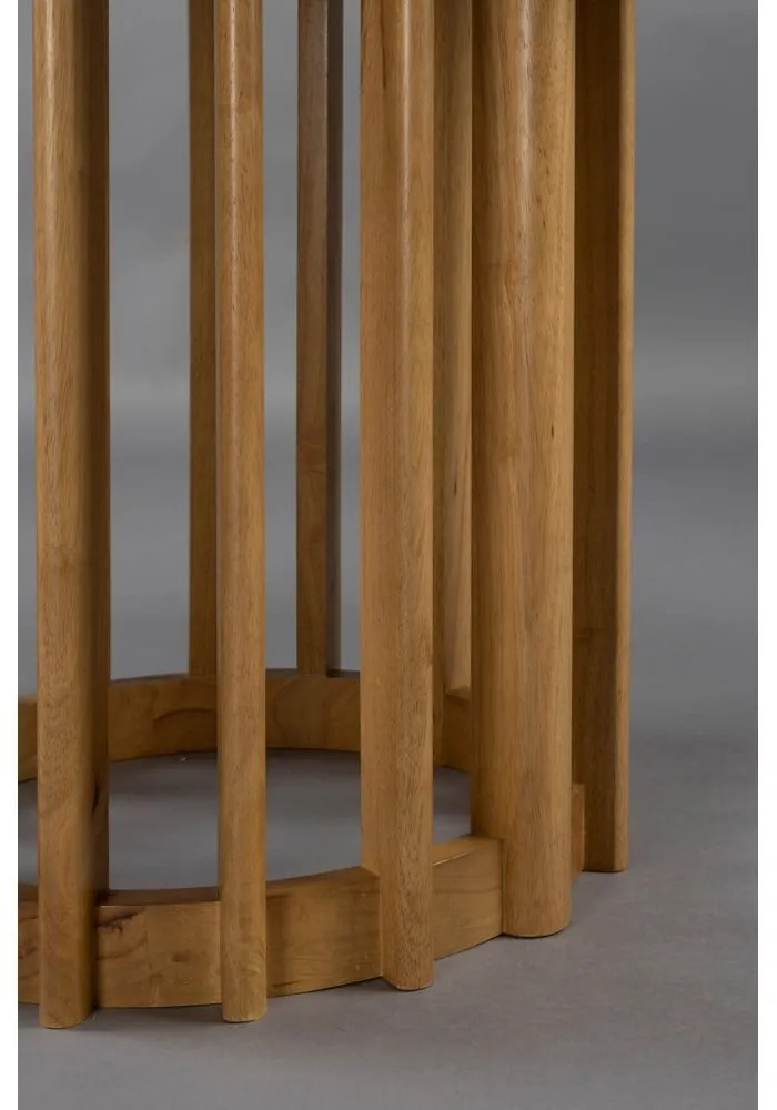 Kerek étkezőasztal tölgyfa dekoros asztallappal ø 120 cm Barlet – Dutchbone