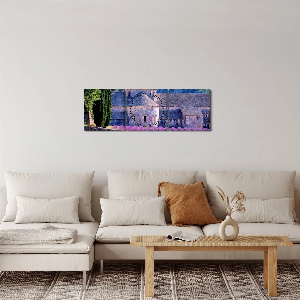 Kép - Levendula mező (órával) (90x30 cm)