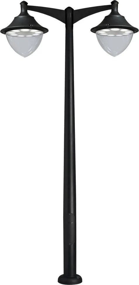 NOVOLUX 408E-G31X1A-02 GUNTHER Kandeláber Fekete, Átlátszó GX53 IP65