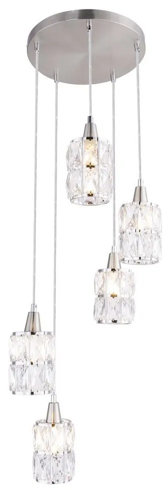 Globo 15760-5 - Csillár zsinóron WOLLI 5xE14/40W/230V