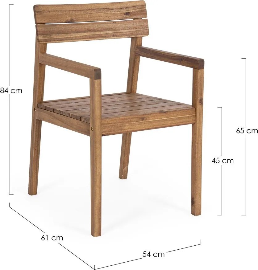Natúr színű tömörfa kerti szék Rodano – Bizzotto