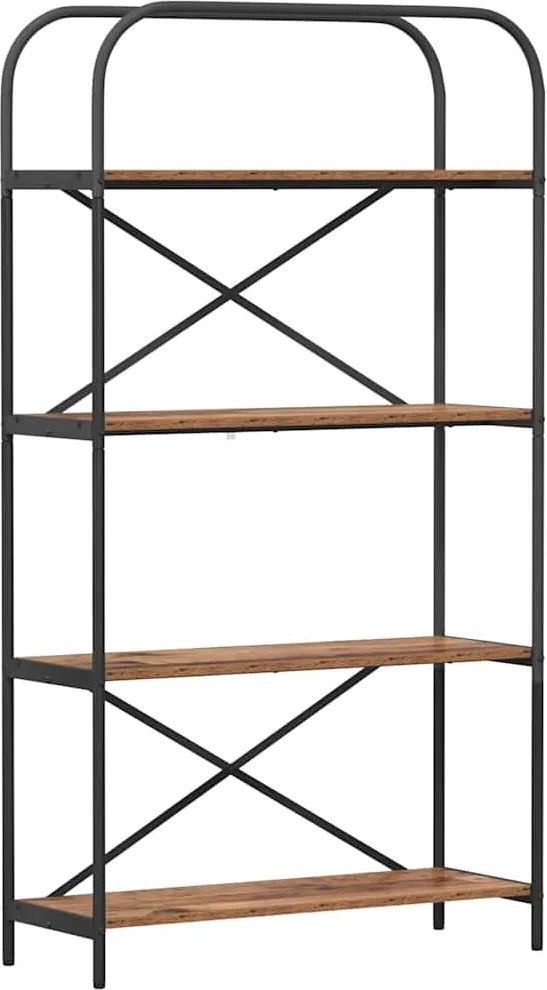 vidaXL Könyvespolc Öreg fa 80 x 30 x 146 cm Faanyag