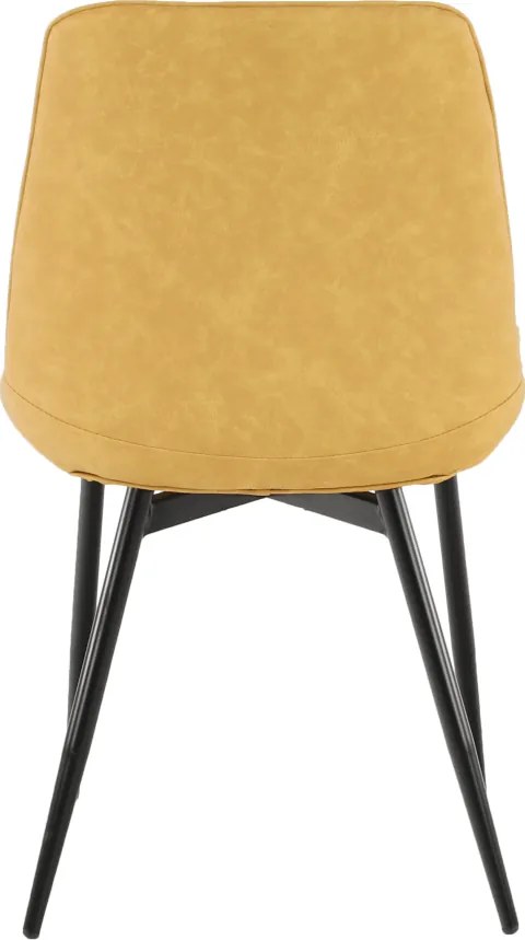 Szék, ekobőr sárga/fekete, HAZAL