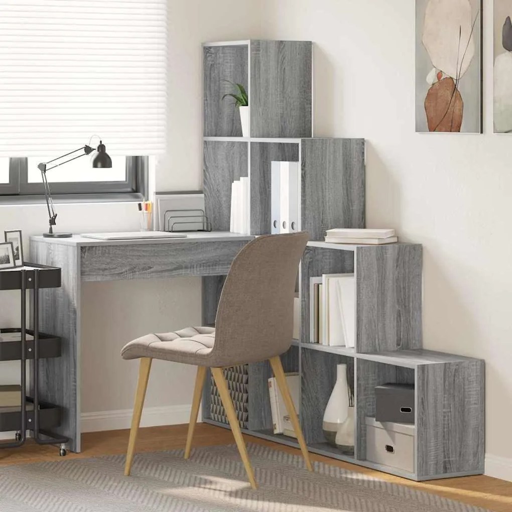 Sarokíróasztal Szürke sonoma 101,5 x 149,5 x 149,5 cm Faanyag
