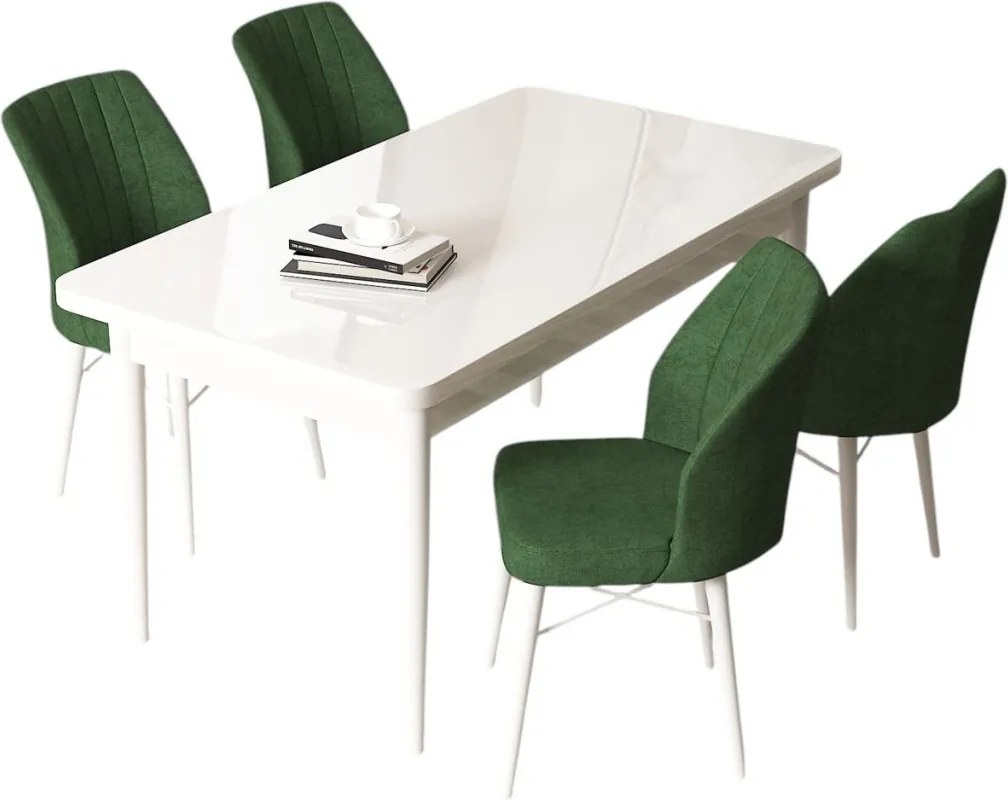 Arp étkezőgarnitúra, fehér-khaki, 110 cm