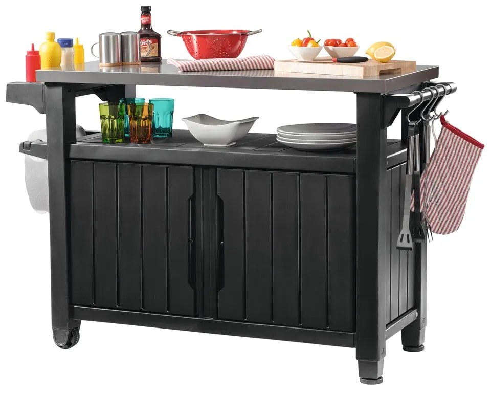 Tárolóasztal grillezéshez 134x52 cm Unity – Keter