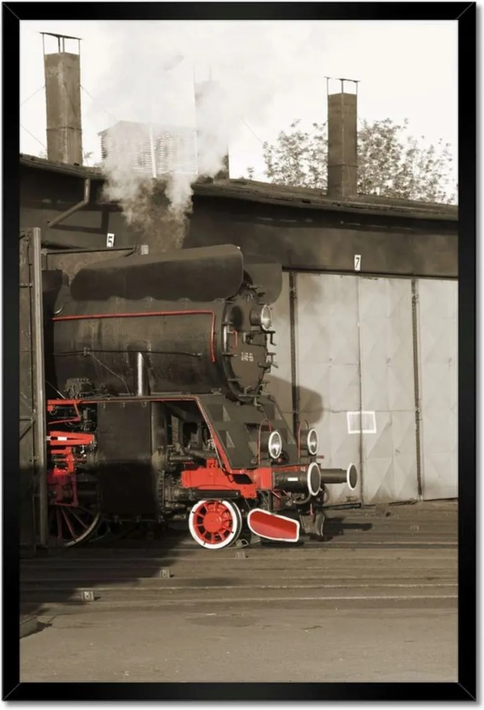 Poszterek keretben 40x60 Wolsztyn Gőzmozdony Ol 49-69