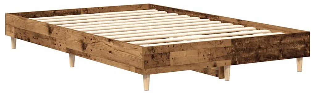 antik fa szerelt fa ágykeret matrac nélkül 135x190 cm