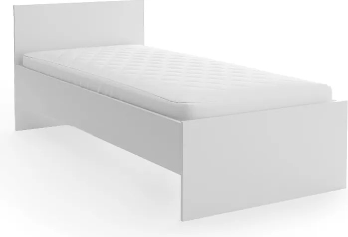 Ágy ELISA 90 x 200 cm, fehér Matrac: SOMMERA 18 cm matraccal, Ágyrács: Lamellás ágyráccsal