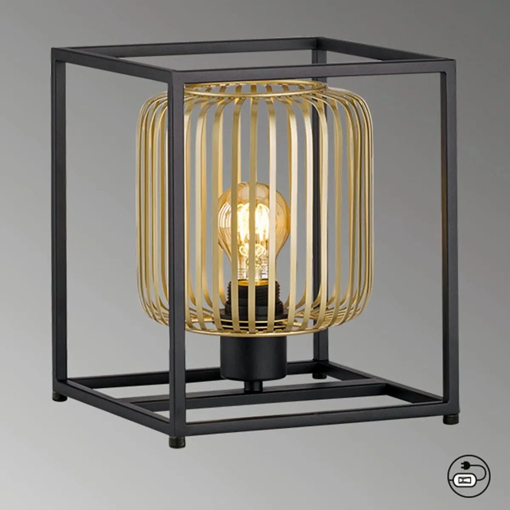 Fischer & Honsel modern asztali lámpa caydo bézs fekete szürke fhl50620