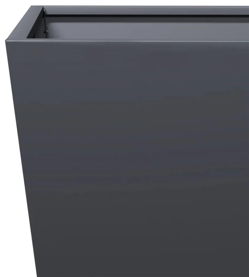 antracitszürke acél kerti növénytartó 40 x 40 x 40 cm