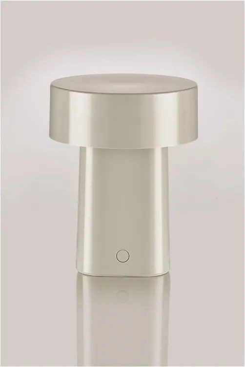 Szürkésbézs műanyag LED asztali lámpa (magasság 18 cm) Oblong – Zone