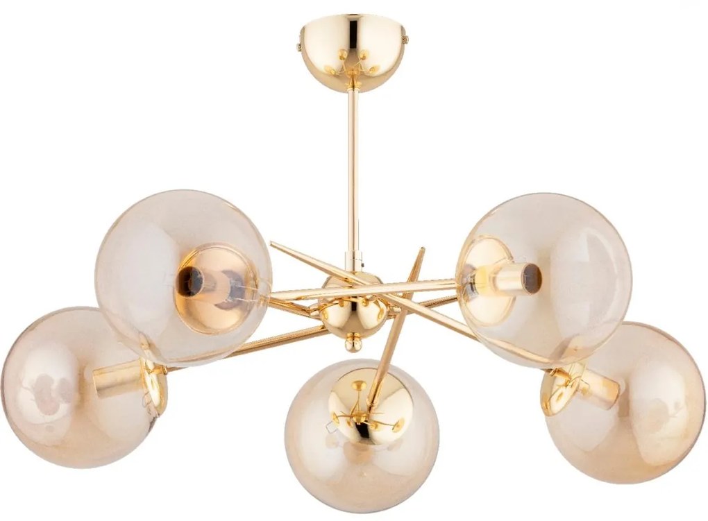 Felületre szerelhető csillár PRIMERY 5xE14/10W/230V arany