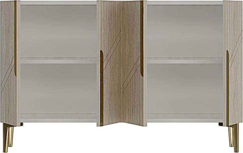 Evva 120 - White, Travertine, Gold