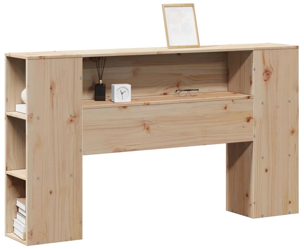 tömör fenyőfa fejtámla tárolóval 120 cm