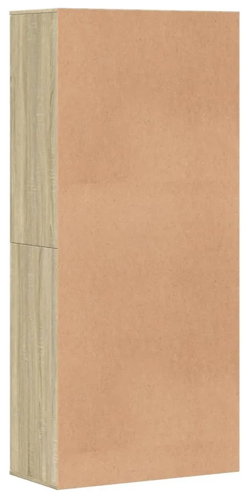 sonoma tölgy színű szerelt fa cipősszekrény 80 x 39 x 178 cm