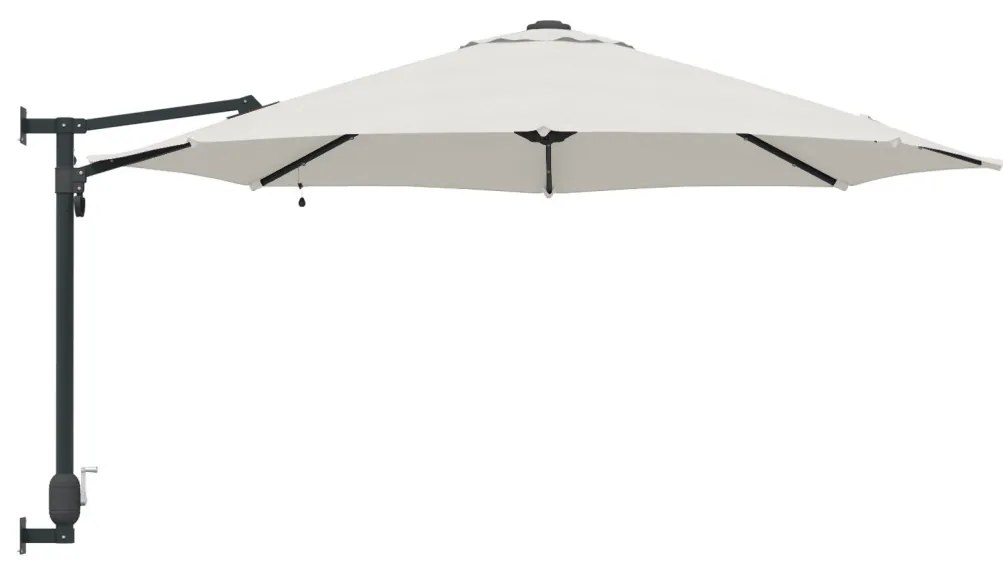 Falra Szerelhető Kert Napernyő LED-ekkel Bézs 248 cm