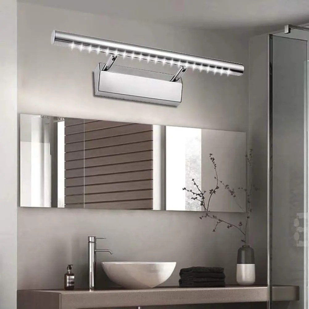 Toolight Szerszámlámpa, LED fürdőszobai lámpa tükör felett 9W 70CM APP363-1W, króm, OSW-08429