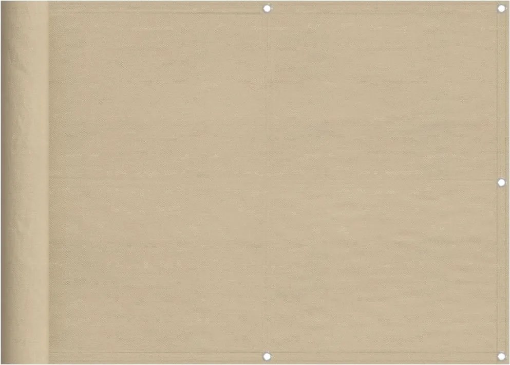 vidaXL bézs erkélyparaván 100% oxford poliészter 75 x 700 cm