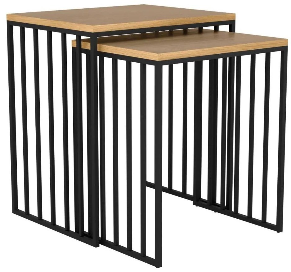 Eglo 424143 - 2 darabos TOZAWA lerakóasztal szett barna/fekete