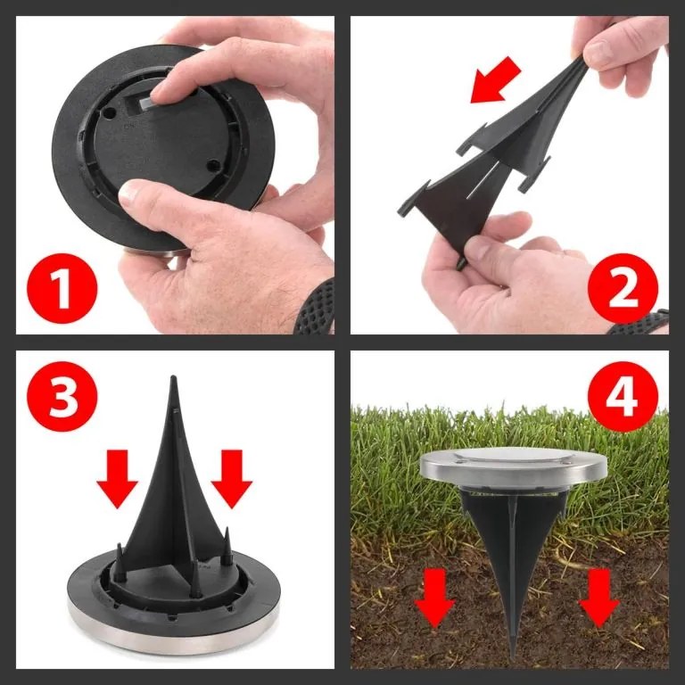 Napelemes beépített kerti világítás készlet 8 LED 12 db